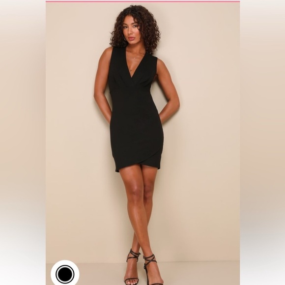Lulus Dresses & Skirts - Lulu’s Cocktail hour black sleeves tulip mini dress. Size M. New with tags.